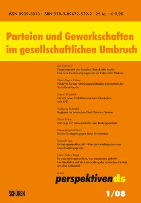 Parteien und Gewerkschaften im gesellschaftlichen Umbruch